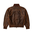 'Tabaco' Lambskin Track Jacket