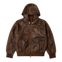 'Tabaco' Lambskin Track Jacket