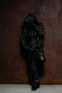 'Tabaco' Lambskin Track Pants