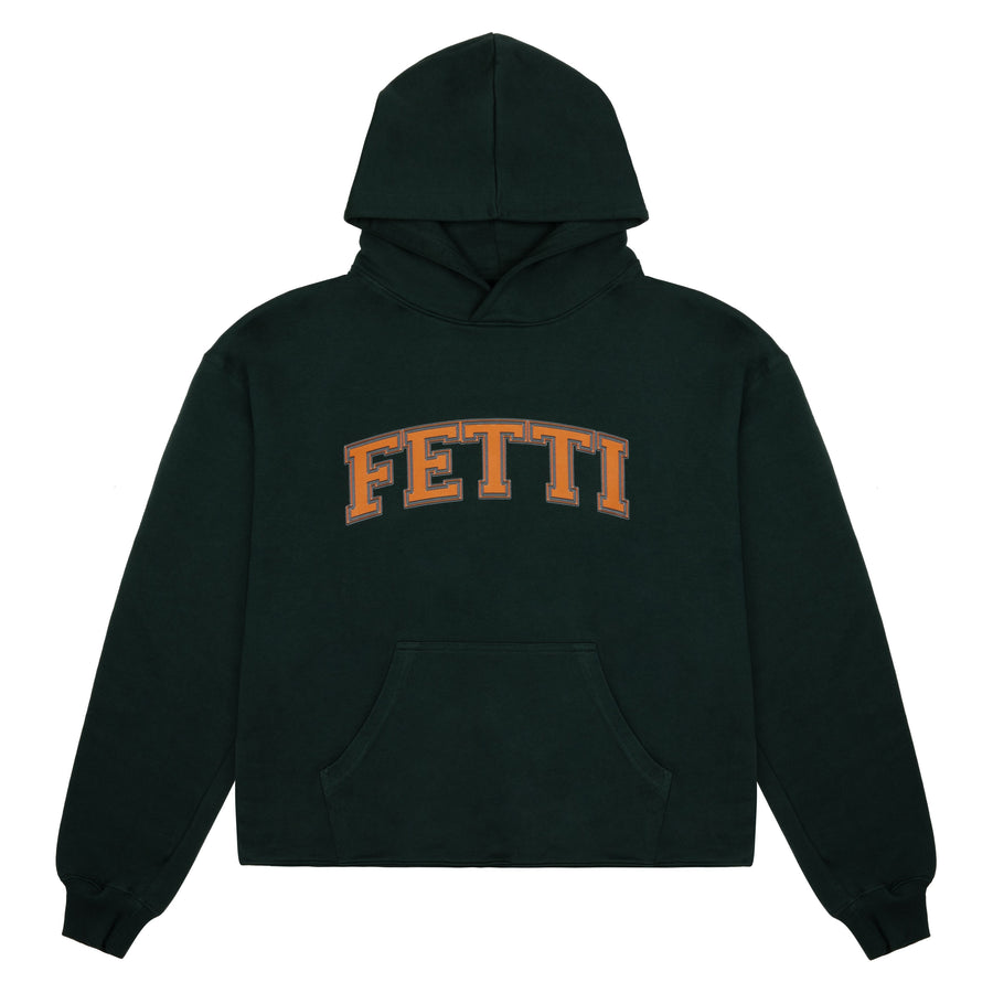 Cropped Logo Hoodie - Forest Green